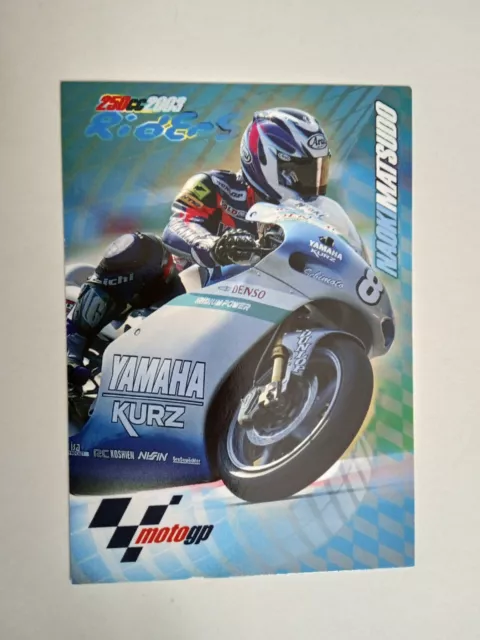 CARD PANINI MOTO GP 2002/2003 NAOKI MATSUDO n 110