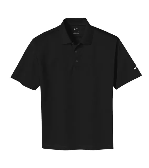 NWT Nike Golf Tech Basic Dri Fit Polo Shirt Black 203690 Mens Size XL