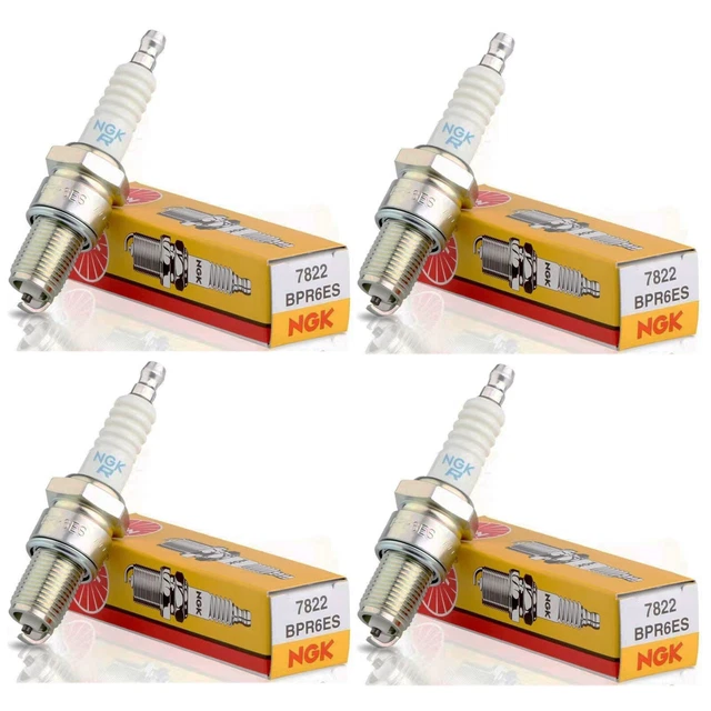 4Pcs Fit Spark Plug Standard NGK BPR6ES 7822 Buick Dodge Fiat Land Rover