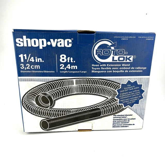 Vintage NIB Shop-Vac 1 1/4” Hose & Extension Wand | 8 Foot | Catalog # 90512
