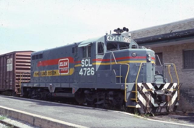 ORIGINAL '80 RAILROAD SLIDE SEABOARD COAST LINE 4726 Gainesville FLORID EMD GP16