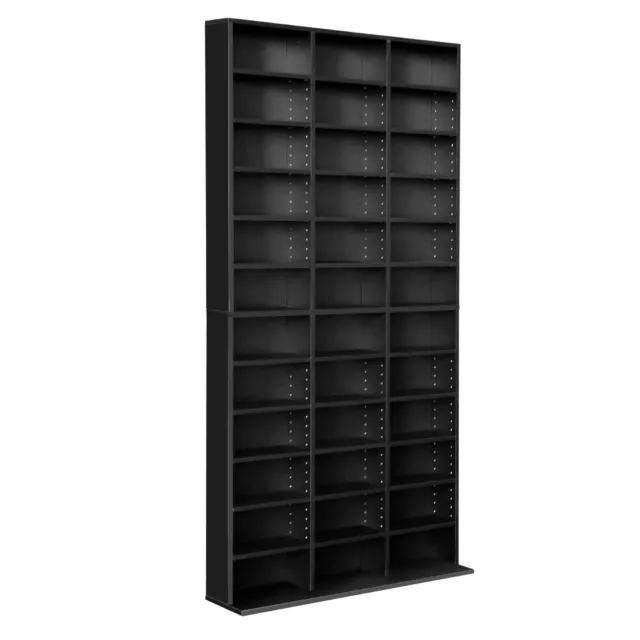 Artiss Bookshelf Display Shelves CD DVD Storage Rack Stand Bookcase Black BERT