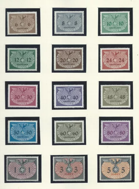 DR (H 3) General Gouvernement -Dienstmarken D 1 - D 36 - komplett - postfrisch**
