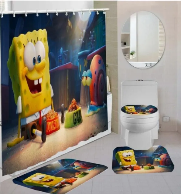 SpongeBob cute Bathroom Sets, Shower Curtain Sets