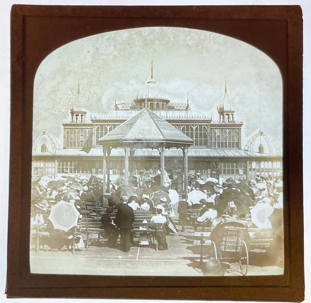 ANTIQUE VICTORIAN Magic Lantern Slide C1890 BLACKPOOL THEATRE