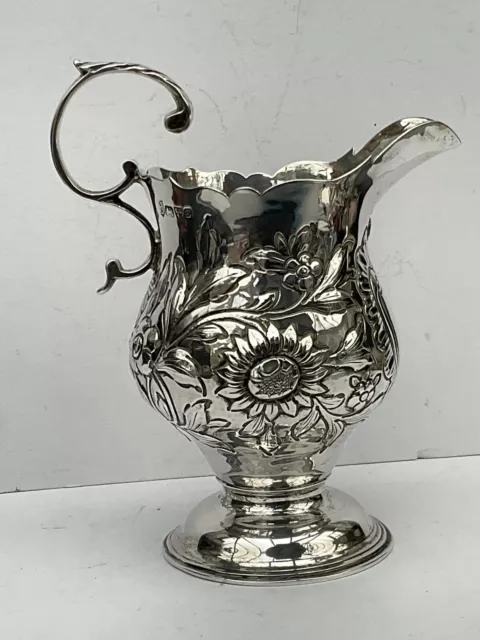 Antique Solid Silver Georgian Style Cream Jug, Chester 1904 Nathan/Ridley Hayes
