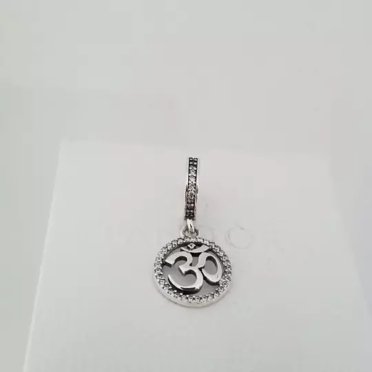 PANDORA Hindu Om Dangle Charm 797584CZ Silver 925 Ale  New with a  box 3