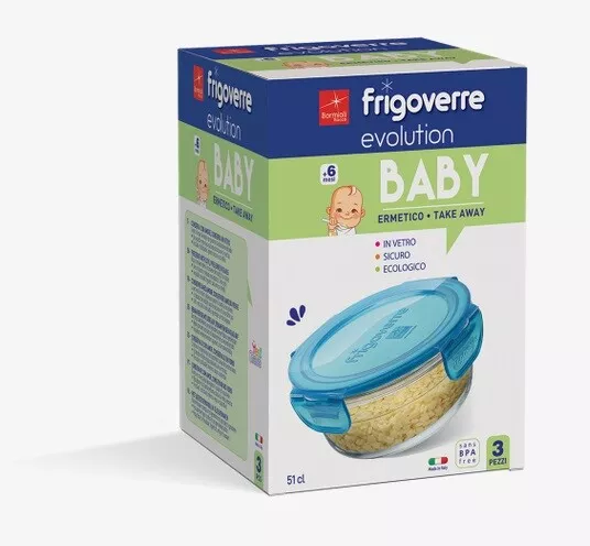 SET 3 PEZZI Baby Contenitori Frigoverre Evolution tondi 51 cl Bormioli  Rocco EUR 24,90 - PicClick IT