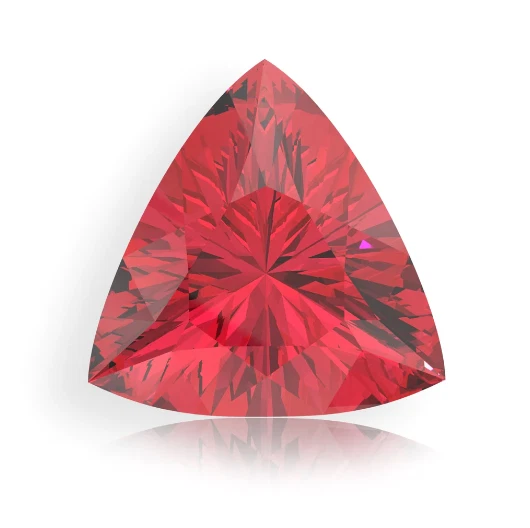 Rubis Naturel Taille Princesse 0.45ct 4mm - Pur à La Loupe, Sans Réserve