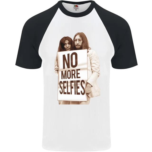 No More Selfies Funny Camera Photography Mens S/S Baseball T-Shirt
