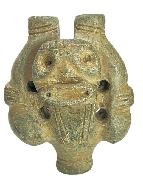 Pre Columbian TAINO Arawak Stone Bifurcated SNUFF PIPE Cacique Cohoba Inhaler