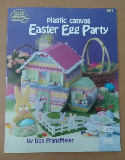 Used Easter Egg Party Egg Cottage Bunnies Plastic Canvas Pattern Book