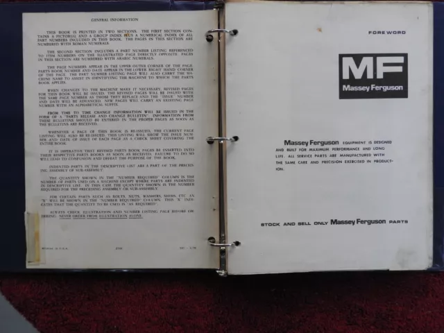 1978-1984 Genuine Massey Ferguson Mf 220 2Wd & 4Wd Tractor Parts Catalog Manual 2