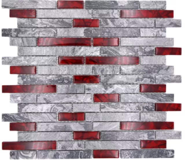 Mosaico di vetro piastrelle in pietra naturale marmo piastrelle bastoncini mosaico paraspruzzi doccia
