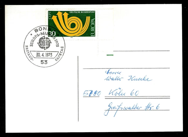 Ersttagskarte " EUROPA " ; Mi.-Nr: 768 ; ESSt : Bonn ,  30.4.1973