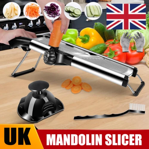 PROFESSIONAL ADJUSTABLE MANDOLIN Slicer Vegetable Cutter Food Fruit
