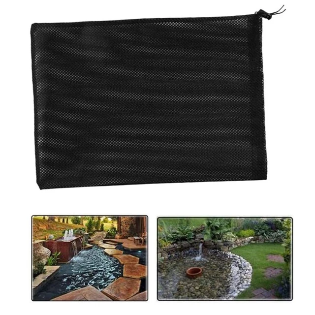 Sac Filtrant Maille 60x60 Cm Pour Pompe De Bassin - Lot De 2, Maille 2 Mm, Cordon De Serrage