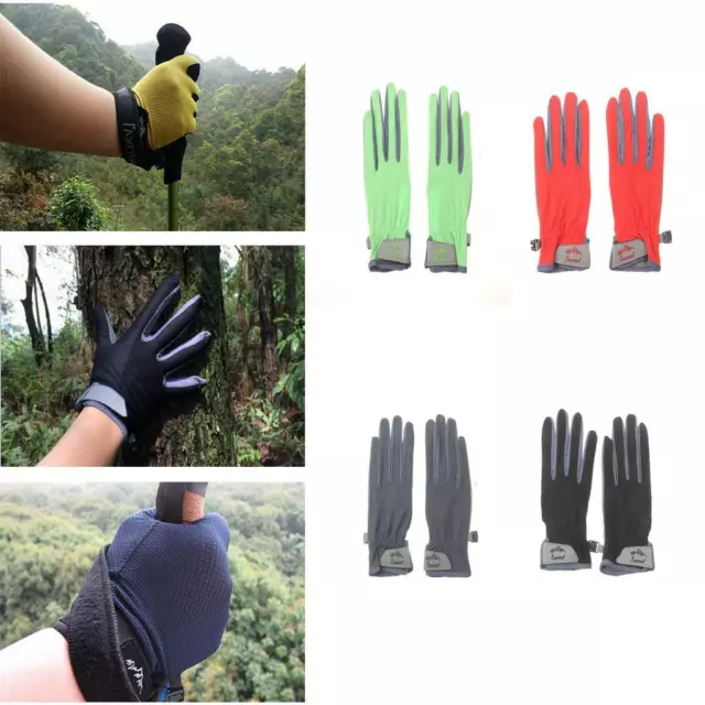 Mesh Breathable Telefingers Gloves Touch Screen Gel Pad Anti-slip Riding Mittens