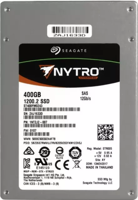 Hard Drive Seagate Nytro ST400FM0243 400GB Emlc SSD SAS-3 2.5'' Inch