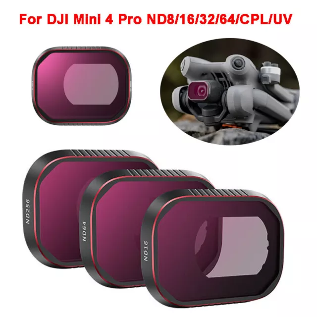 Filters Set for DJI Mini 4 Pro ND8/16/32/64/CPL/UV Camera Lenses Aluminum