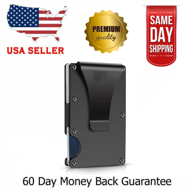 Micro Design Men RFID Money Clip Card ID Holder Wallet Aluminum USA Seller