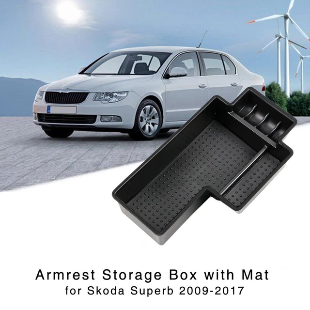 Bracciolo scatola portaoggetti per Skoda Superb 2009-2017 console centrale vano portaoggetti