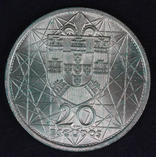PORTUGAL 20 Escudos 1966 INCM - Silver 0.650 - Opening of Salazar Bridge - 2839