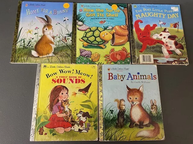 Little golden books 5 lot vintage collectable Disney Random Christmas kids