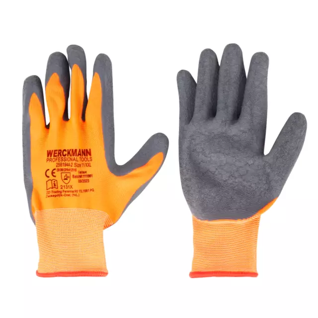 Paire de Gants de Travail avec Enduit Latex Durables Taille 9 / L Werckmann