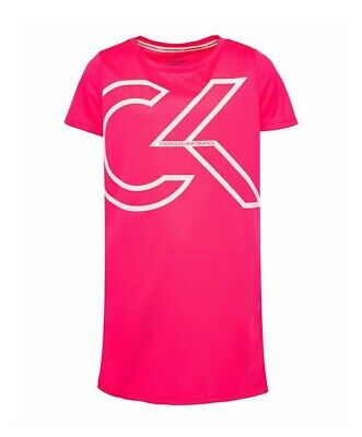 *Calvin Klein* T-shirt Dress RRP $40, 12-14 Years, Hot Pink, Summer, Neon, Beach
