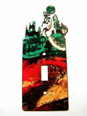 Kokopelli Flute Single Switch Cover Plate by Steel Images USA 022315A