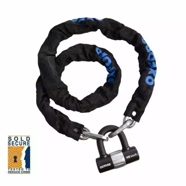 Oxford Sold Secure HD Motorcycle Chain Lock - 1.5m Metre - OF159