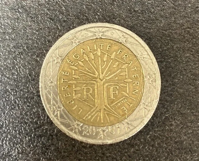 2 Euro Münze 2001 Liberte Egalite Fraternite 2 EURO MÜNZE 2001 Fehlprägung selten Frankreich Liberte Egalite