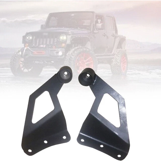 US Pair Refit Off-road Black Windshield Mounting W/ Bracket Roof LED Light Strip