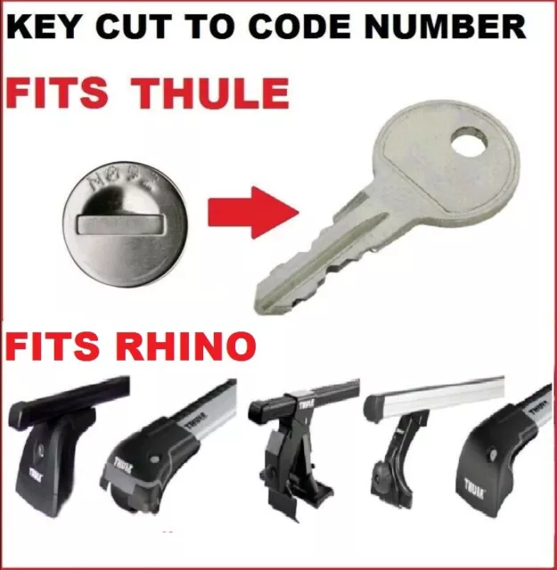 Fits Thule Roof Rack Keys Ski Rack RHINO Roof Rack key cut to code N001 To N250