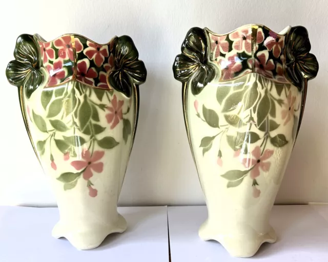 Suite de 2 vases Lunéville K&G modèle Pervenche