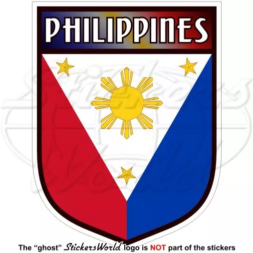 FILIPPINE Philippines Scudo Adesivo Vinile per Auto 100mm 4" Pilipinas Sticker