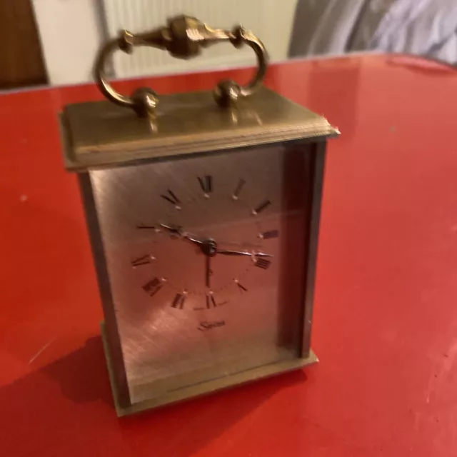 Swiza 8  Carriage Clock 4 1/2 ins high - Working