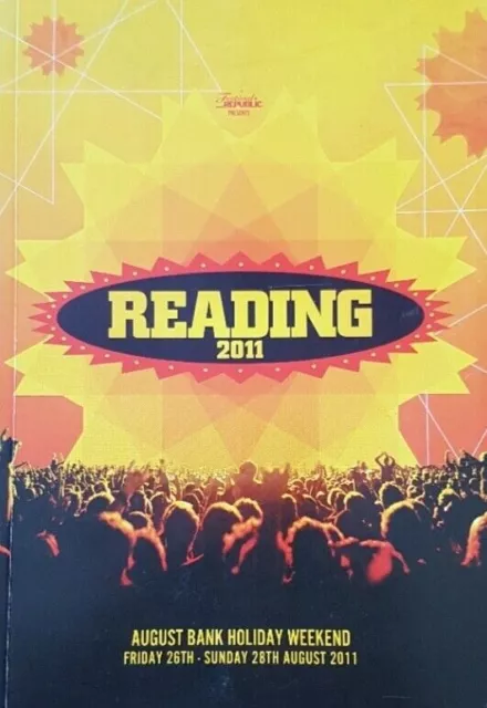 Reading Festival 2011 programme. NM cond MCR, 30 Seconds to Mars, Muse,  Elbow