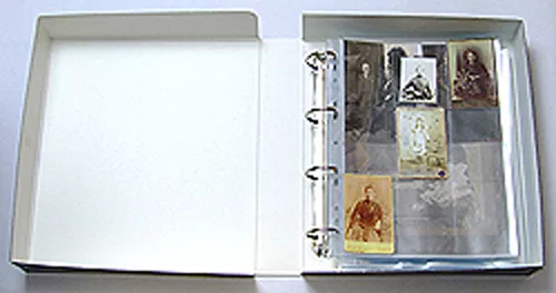 Archival säurefreie Klappschale Fotoordnerbox (ca. 335x295x70mm)