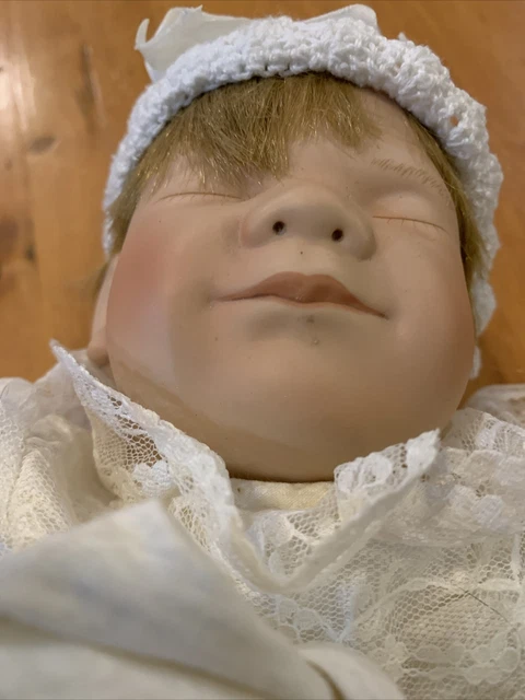 Good As Gold Porcelain Baby Doll Gift From Heaven Collection by Barbara Prusseit 5