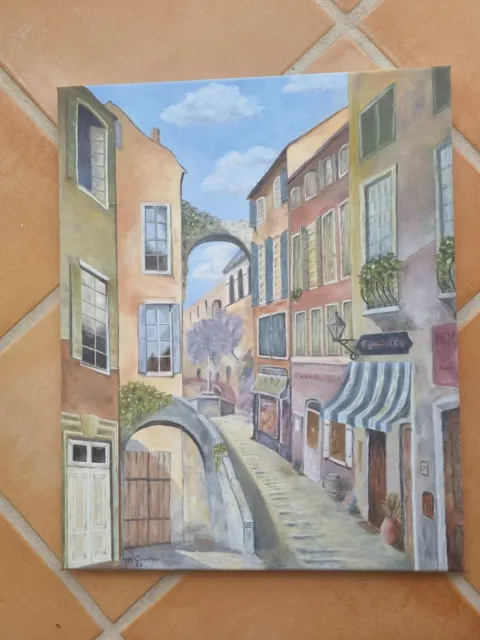 Oil Painting "ANCIENT FRENCH VILLAGE". by Anni Connelly.