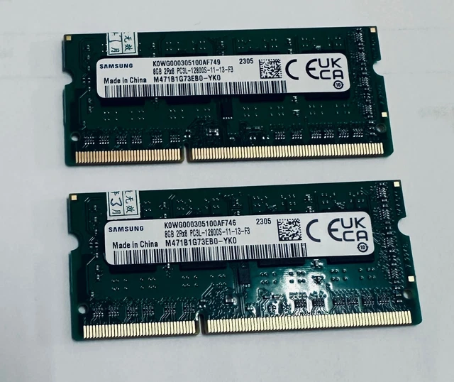 DDR3L laptop ram Memory 16GB(2X8GB) 8GB Samsung iMac MacBook Pro 1600MHz 12800s