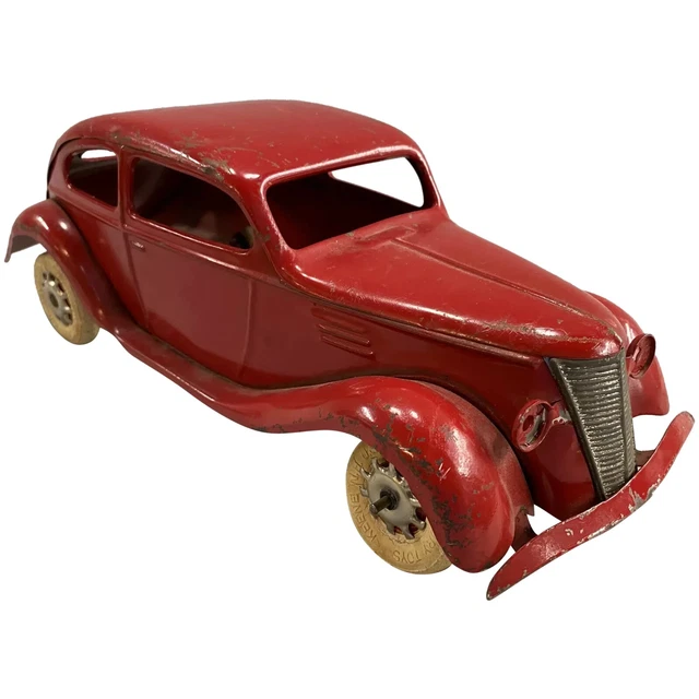 KINGSBURY TOYS RED Pressed Steel Toy Coupe Car Keene, New Hampshire