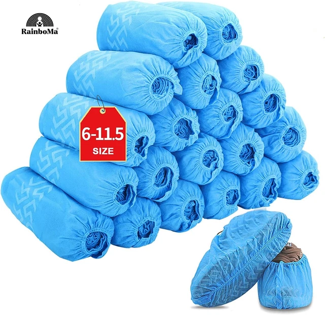 Disposable Boot & Shoe Covers 200 Pack (100 Pairs) Non-Slip, Durable, Indoor Pro