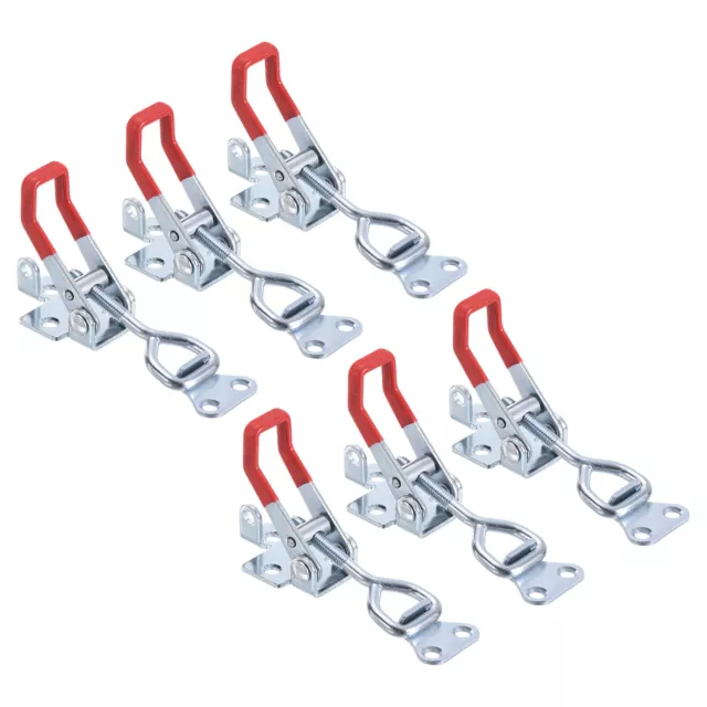 6 Pack Adjustable Toggle Latches Clamp 4002 Quick Release Clamp Tool Red