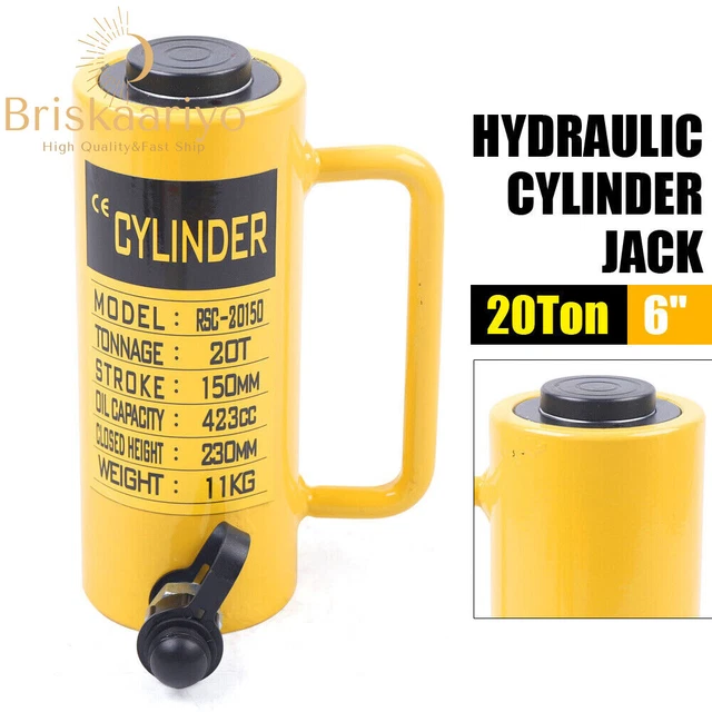 20 TON ELECTRIC Hydraulic Cylinder 6" Stroke Jack Lifting Jack Ram