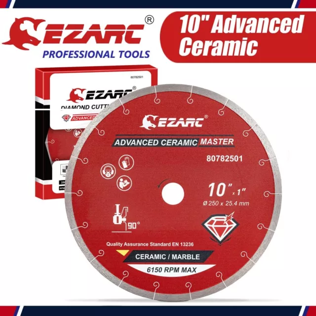 EZARC Diamond Saw Blade, Advanced Ceramic Diamond Porcelain Cut Blades Dry / Wet