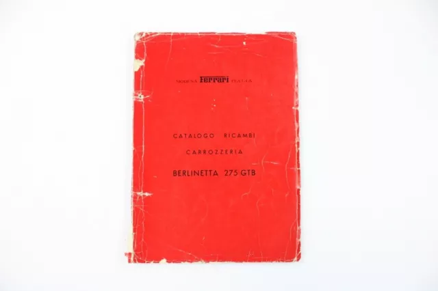 1964-68 Ferrari 275 GTB Carrozzeria Body Parts Spare Catalogue Manual Handbook