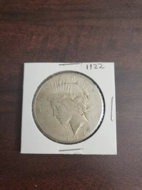 1922 Peace Dollar Circulated Mint State 90% Silver $1 US Coin